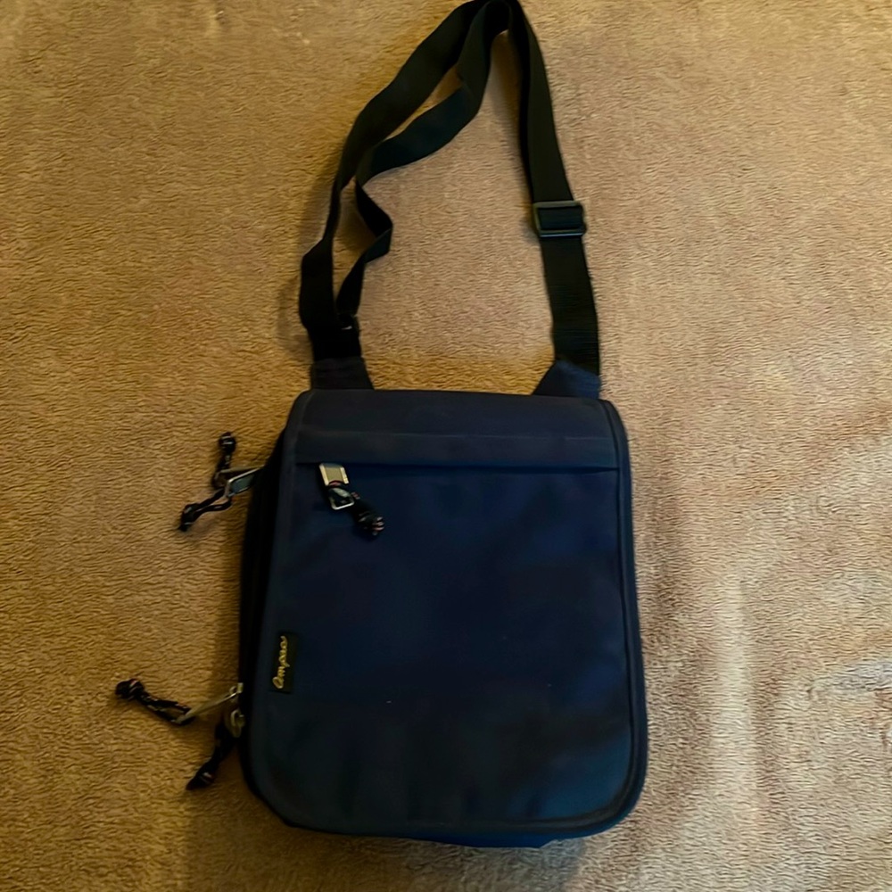 Ampac navy canvas crossbody purse